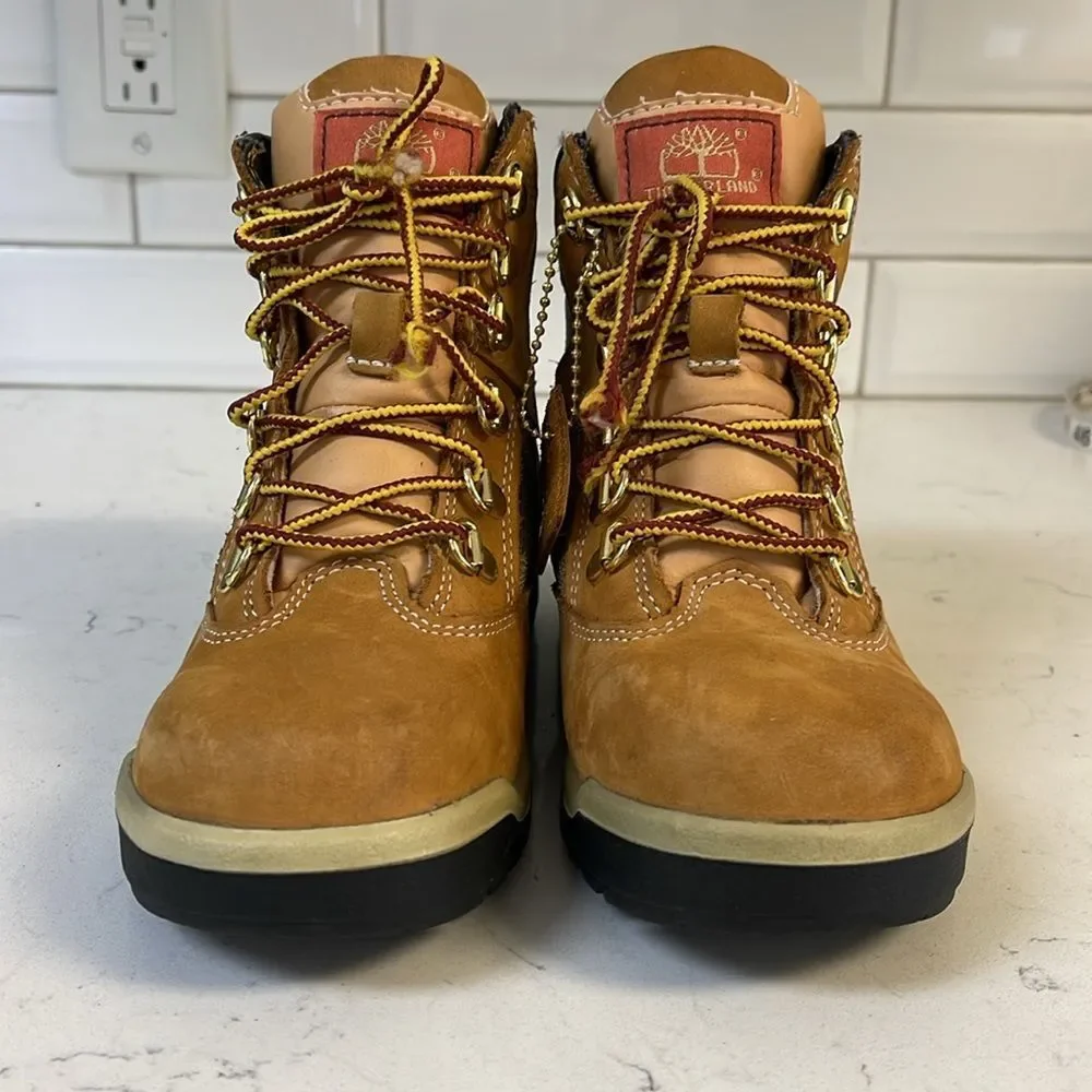 TIMBERLAND FIELD BOOT WHEAT NUBUCK Boys Size 2.5 Kids Style 15845